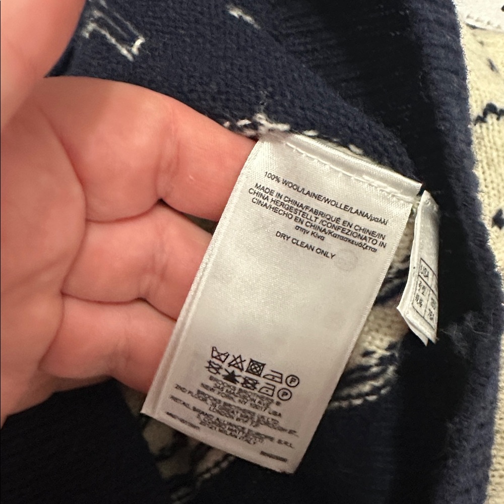 Brooks Brothers Cream and Navy Ski Sweater - Picture 5 of 5